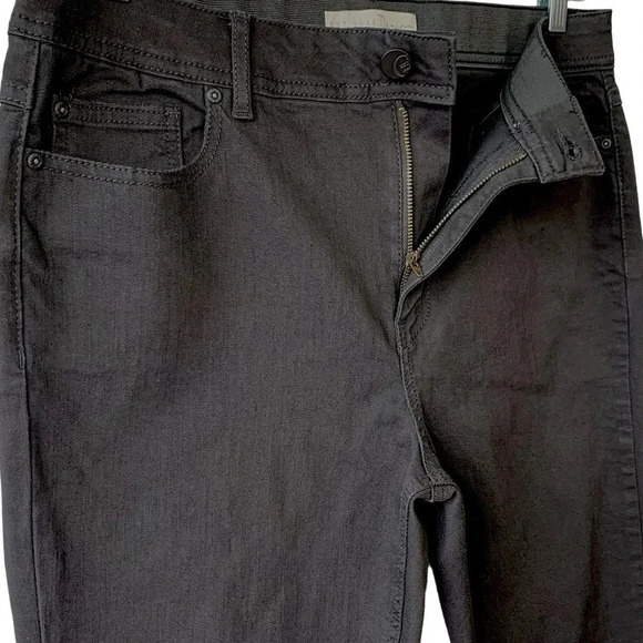 C Est 1946 Classic Black Denim Jeans Size 14 Straight Leg High Waist Stretch W35 - Picture 7 of 16